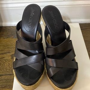Jimmy Choo wedge black Sandals